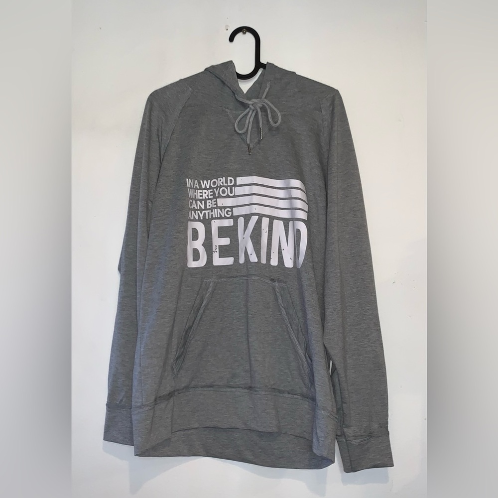 Grey Sweatshirt with Inspirational Quote